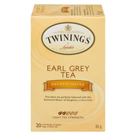 Thé Earl Grey décaféiné Twinings 20 sachets (35 g)
