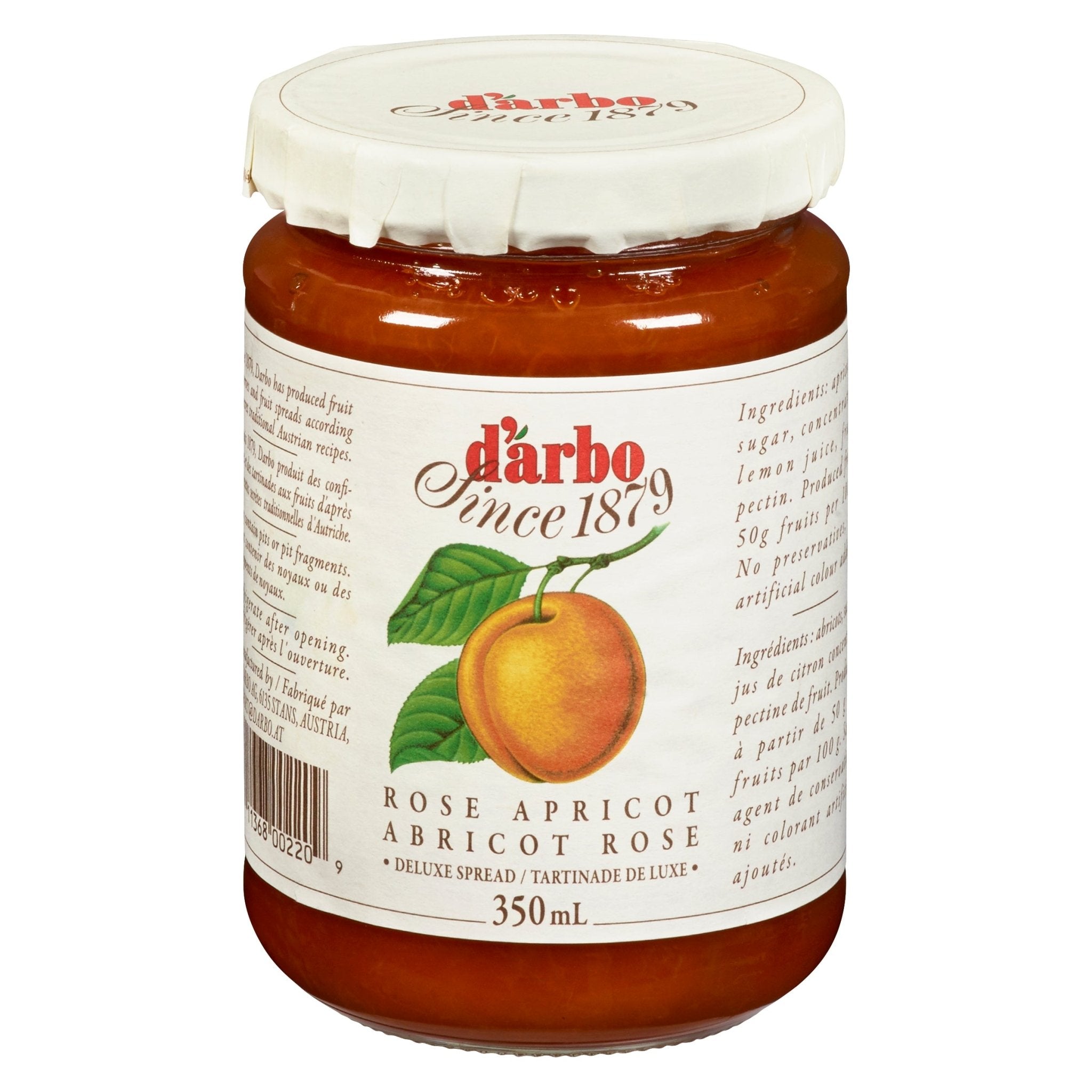 Darbo Rose Apricot Spread (350ml) - Brandco Direct Inc