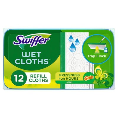 Swiffer Sweeper Wet Mop Cloth Gain Scent (12ct) - Brandco Direct Inc