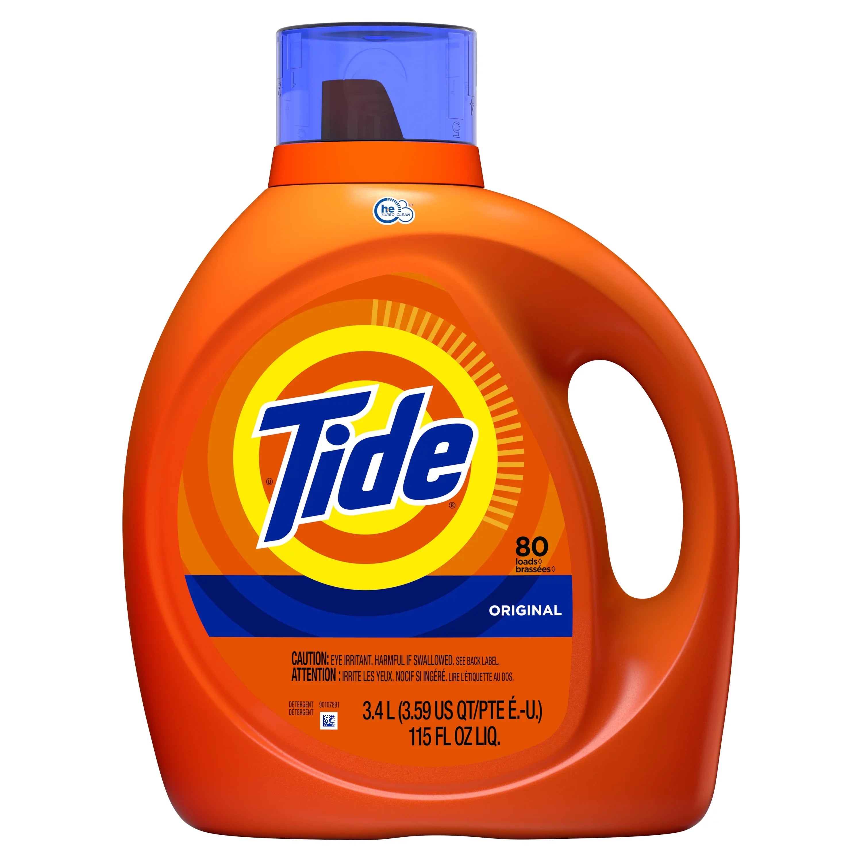 Détergent à lessive liquide Tide haute efficacité Original 80 Ld (3,4 L)