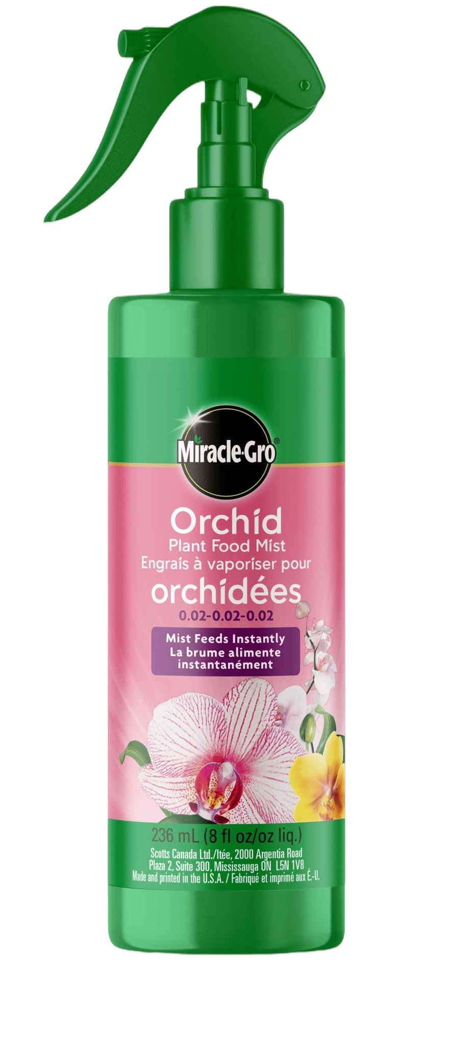 Miracle - Gro Orchid Plant Food Mist 0.02 - 0.02 - 0.02 (236mL) - Brandco Direct Inc