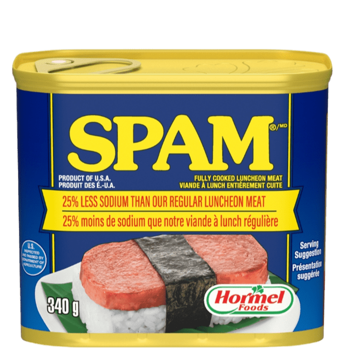 Spam Luncheon Meat Low Sodium 25% 340g - Brandco Direct Inc