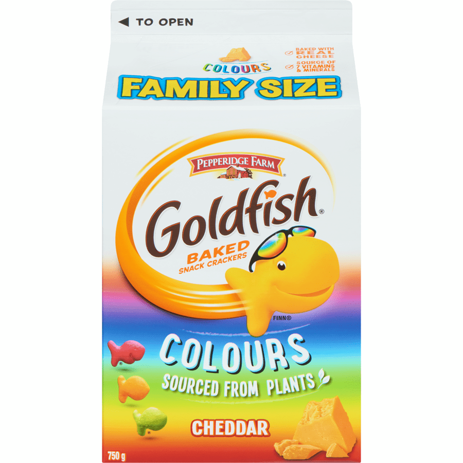 Goldfish Baked Snack Crackers Flavour Colours Cheddar (750g);T8xH4 - Brandco Direct Inc