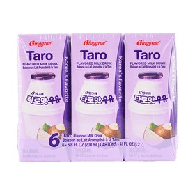 Binggrae taro flavored milk 6*200ml - Brandco Direct Inc