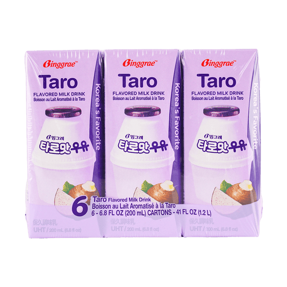 Binggrae taro flavored milk 6*200ml - Brandco Direct Inc