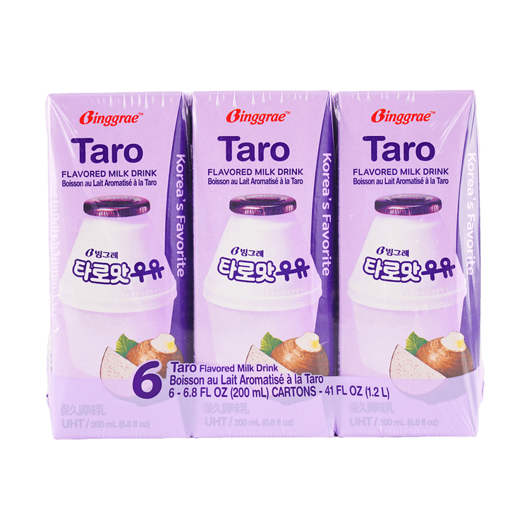 Binggrae taro flavored milk 6*200ml