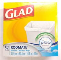 Glad Kitchen Catchers Bag Roommate with Febreze 52's - Brandco Direct Inc