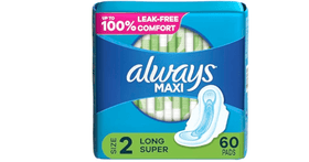 Always Maxi Size 2 Long Super Unscent Pads (26ct) - Brandco Direct Inc