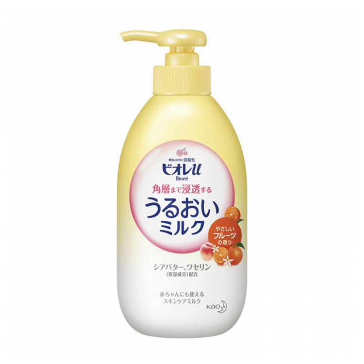 Kao Biore U Moisturizer (Milk Lotion / Shea Butter / Vaseline / Fruit / 300 mL) - Brandco Direct Inc