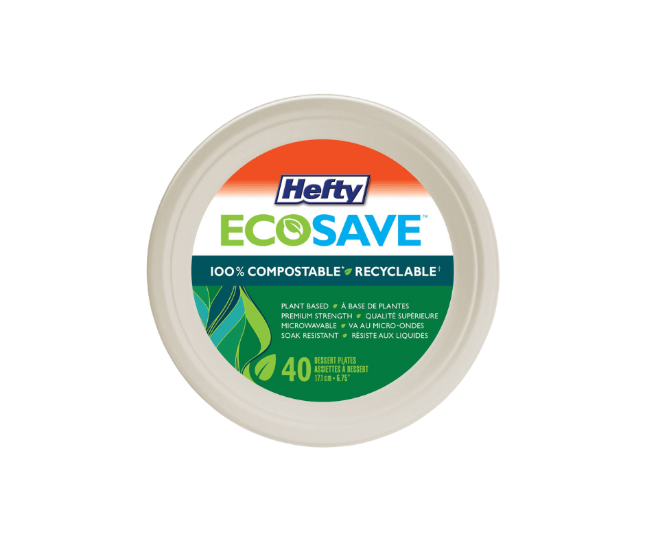 Hefty Ecosave Paper Plates 10 inch (40's) - Brandco Direct Inc