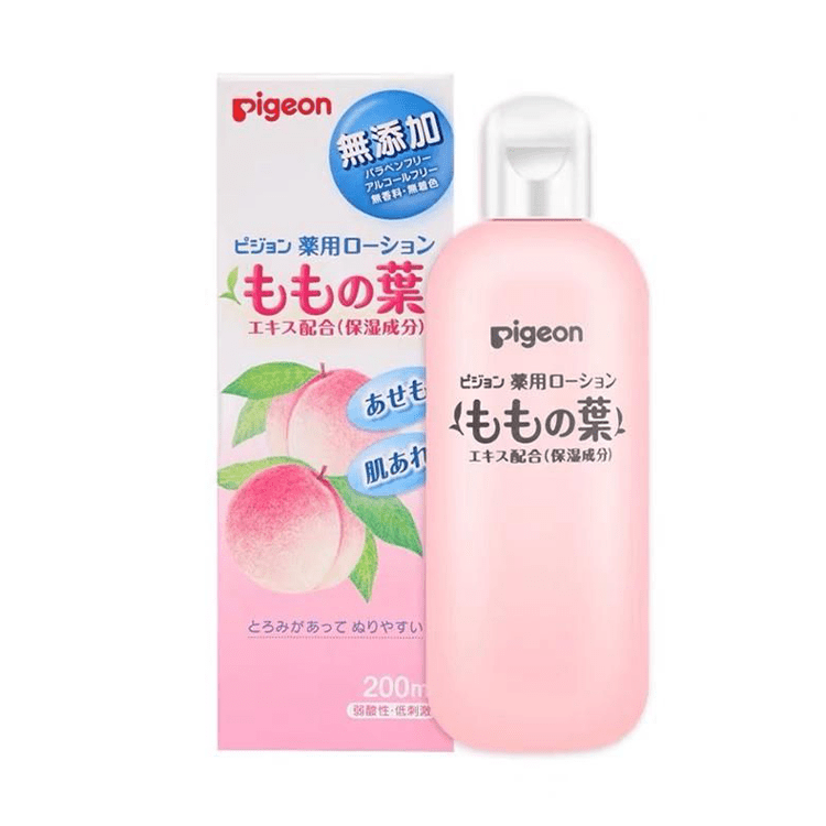 Japanese Pigeon Peach Water Baby Liquid Body Lotion Moisturizing Anti - prickly heat 200ml - Brandco Direct Inc