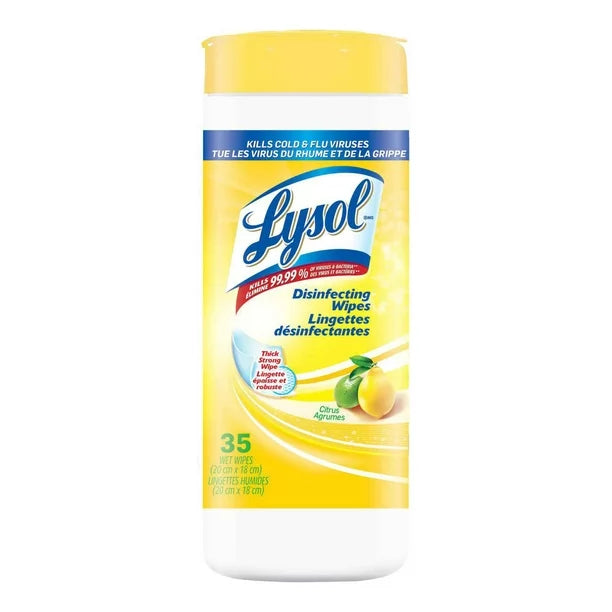 Lysol Disinfecting Wipes Citrus Scent 35 counts