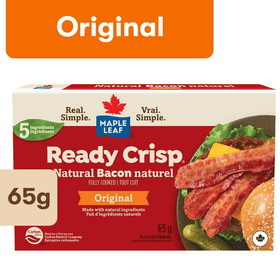 Maple Leaf Ready Crisp Fully Cooked Natural Bacon Slices, 65 g - Brandco Direct Inc