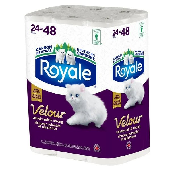 Royale Bathroom Tissue 24DR=48R 2Ply 242S DRP (24Rolls) - Brandco Direct Inc