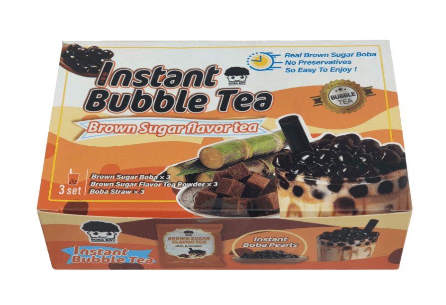 BOBA BOY Black Sugar Pearl Milk Tea 3 - Piece Set 110g - Brandco Direct Inc