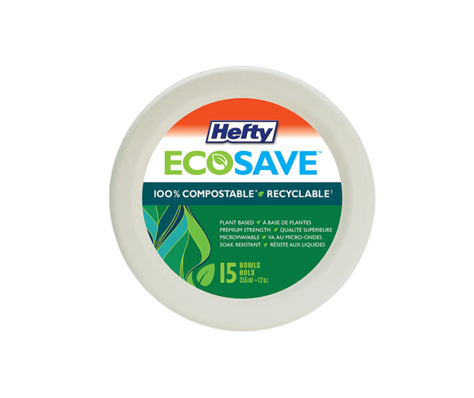 Hefty Ecosave Paper Plates Bowls (355ml) - Brandco Direct Inc