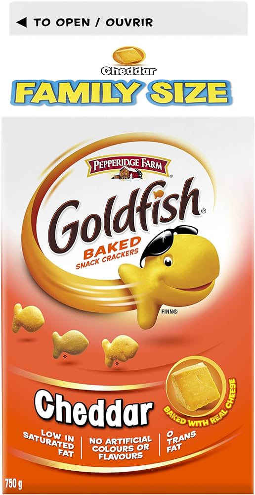 Goldfish Baked Snack Crackers Flavour Cheddar (750g);T8xH4