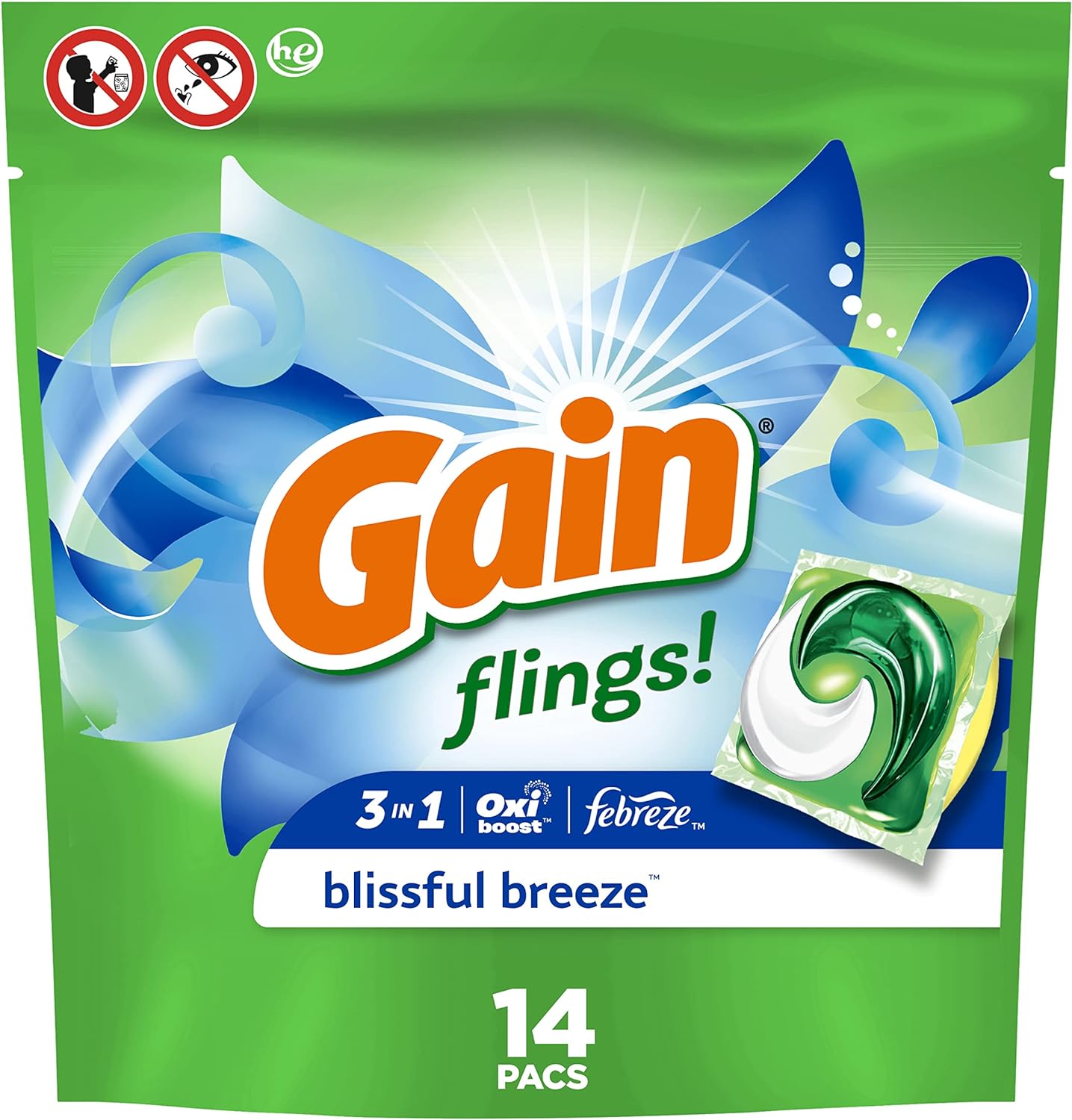 Gain Pods Flings Lavender 14 Pacs (314g)