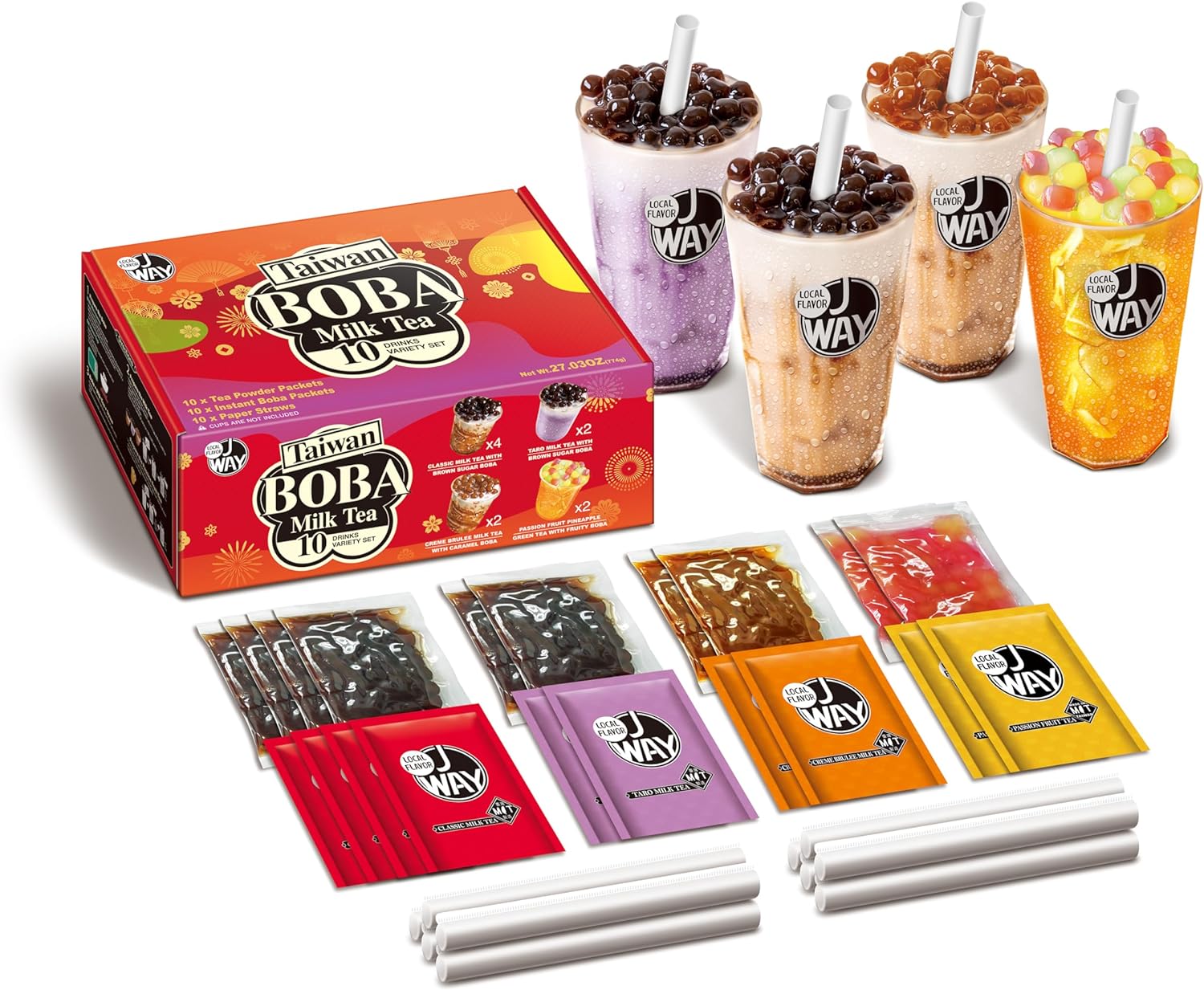 Boba Boy Popping Boba Set Flav Mixed (4x100g)