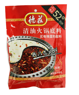 De Zhuang Vegetable Oil Hot Pot Hot 52° (300g) - Brandco Direct Inc