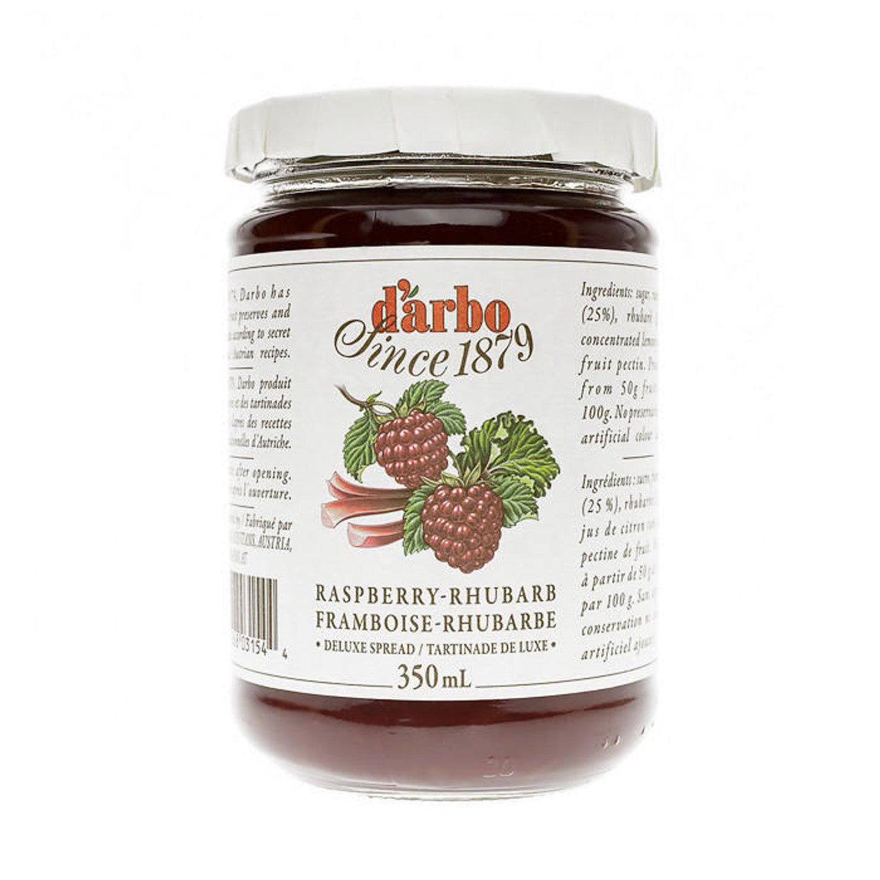 Darbo Raspberry Rhubarb Spread (350ml) - Brandco Direct Inc