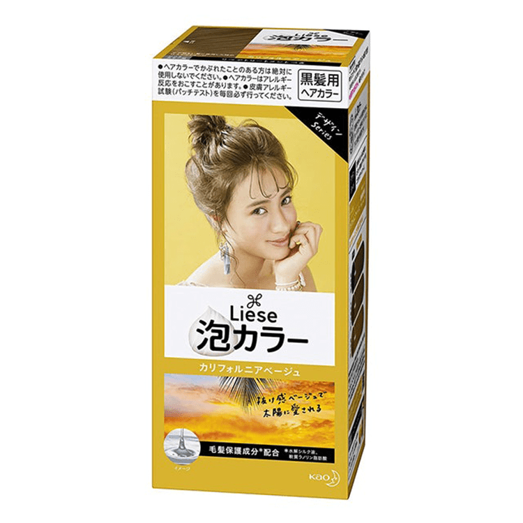 KAO Japan Liese Prettia Creamy Bubble Hair Color for Dark Hair (California Beige) - Brandco Direct Inc