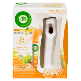 Airwick Freshmatic 1 Device + 1 Refill Sparkling Citrus (180g) - Brandco Direct Inc
