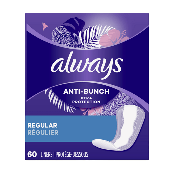 Always Anti Bunch Xtra Protection Liners Long (48') - Brandco Direct Inc