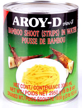 Aroy - D Bamboo Shoot Strips In Water (2950g) - Brandco Direct Inc