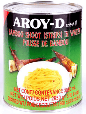 Aroy - D Bamboo Shoot Strips In Water (2950g) - Brandco Direct Inc