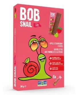 Bob Snail Apple Strawberry Fruit Stripes 6 Packs (84g) - Brandco Direct Inc