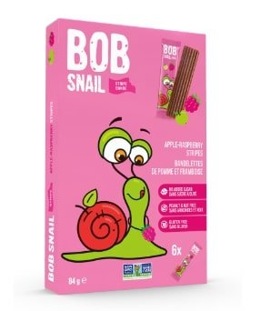 Bob Snail Apple Raspberry Fruit Stripes 6 Packs (84g) - Brandco Direct Inc