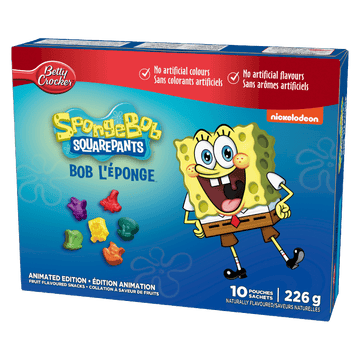Betty C Fruit Snacks Sponge Bob 10ct (226g) - Brandco Direct Inc