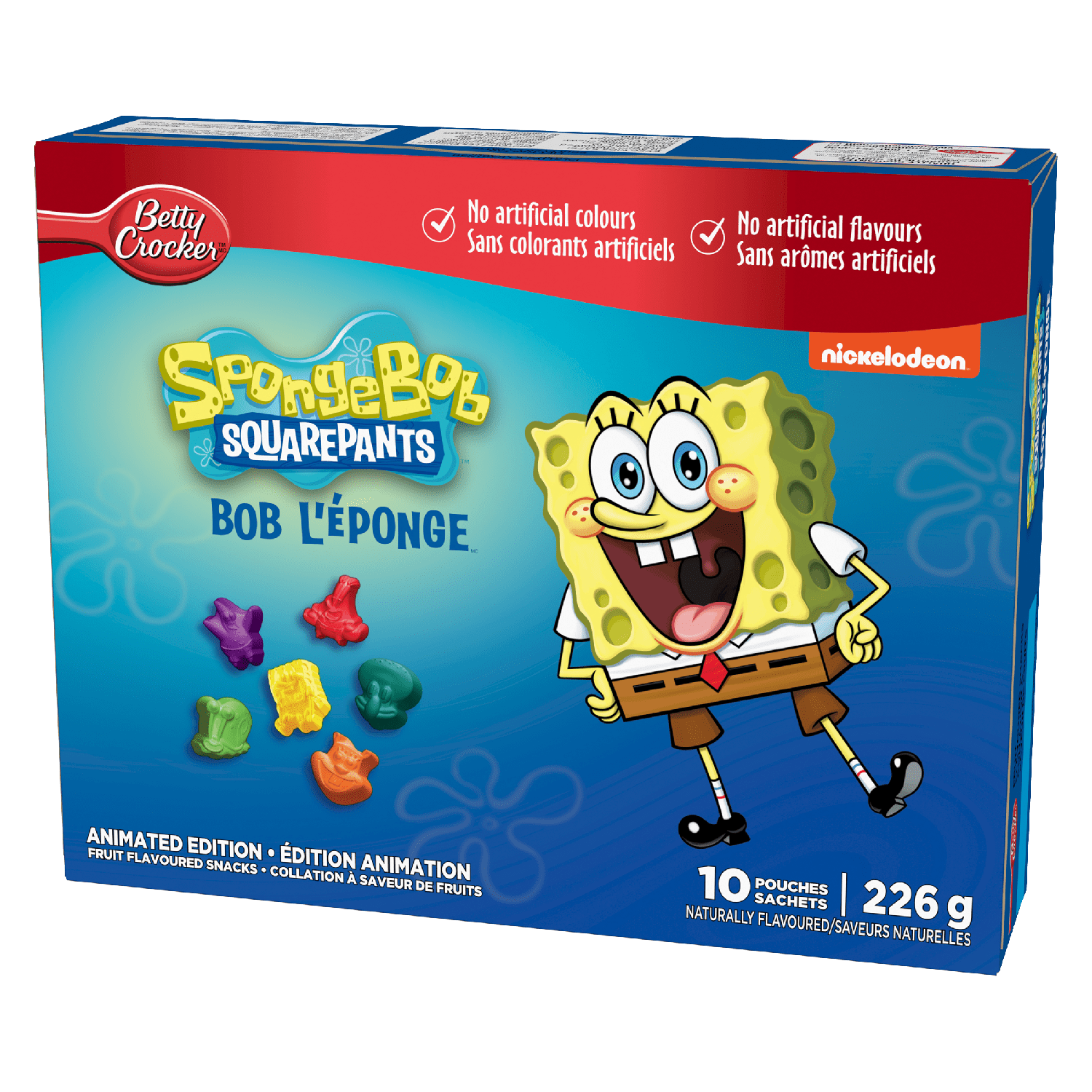 Betty C Fruit Snacks Sponge Bob 10ct (226g) - Brandco Direct Inc