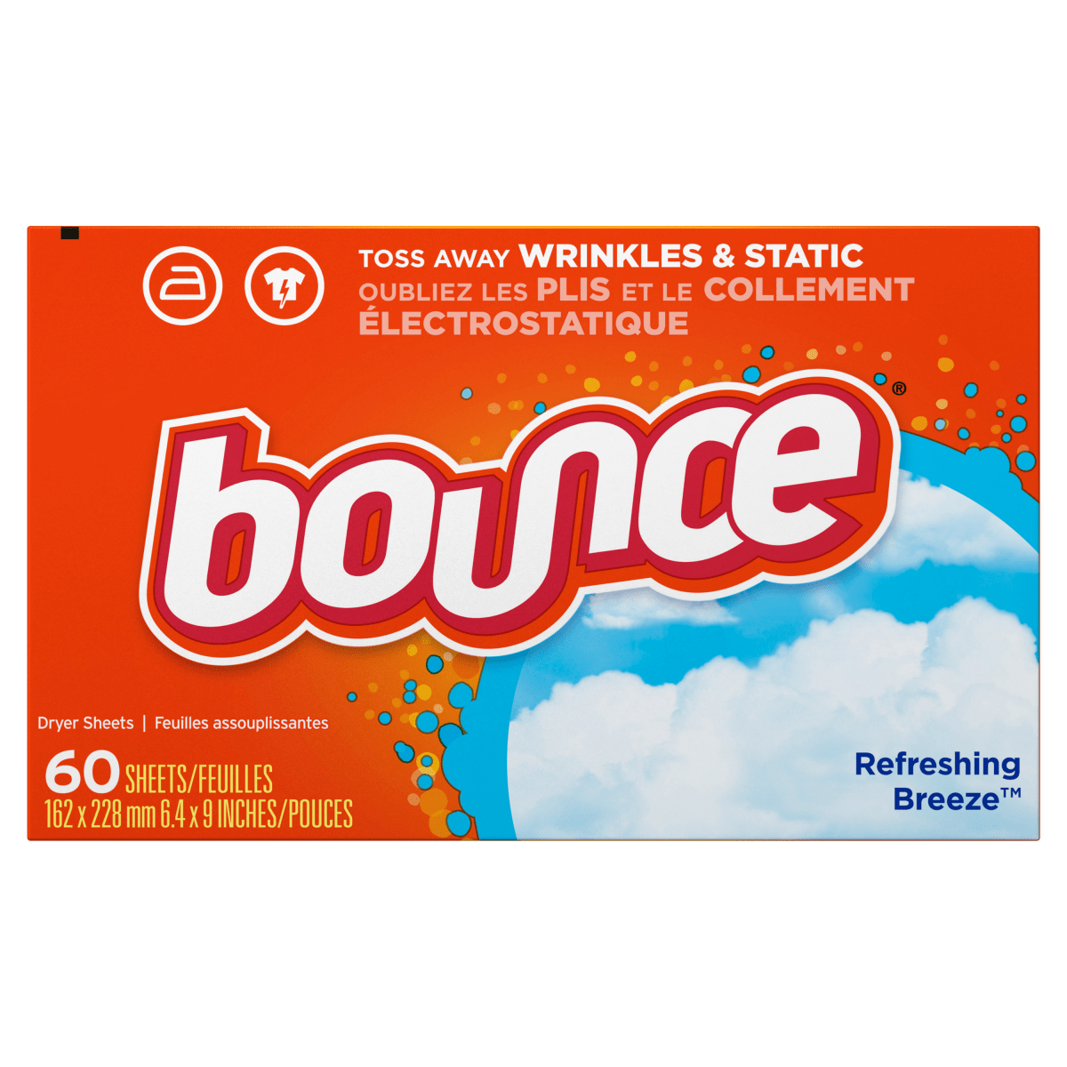 Bounce Refreshing Breeze Dryer Sheets (60s) - Brandco Direct Inc