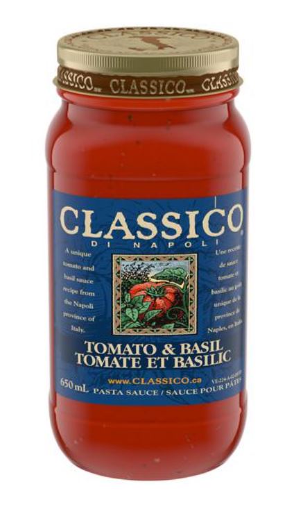 Classico Tomato Basil (650ml) - Brandco Direct Inc