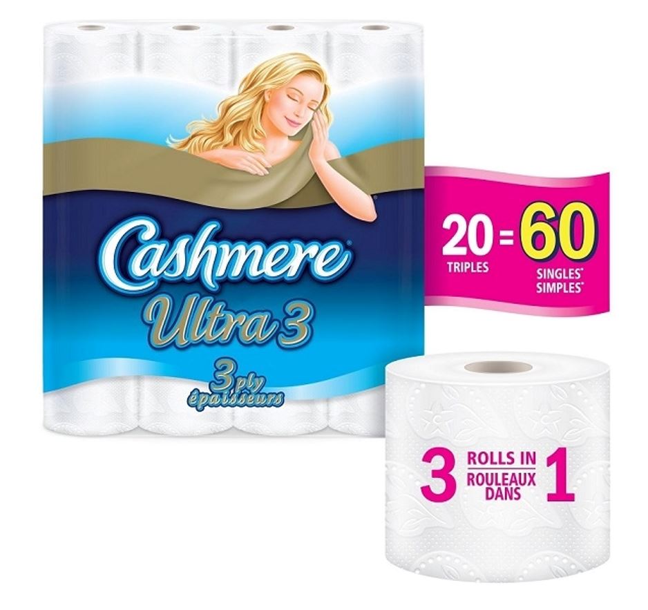 Cashmere Toilet Paper 20DR=60R 3Ply 248s (20Rolls) - Brandco Direct Inc