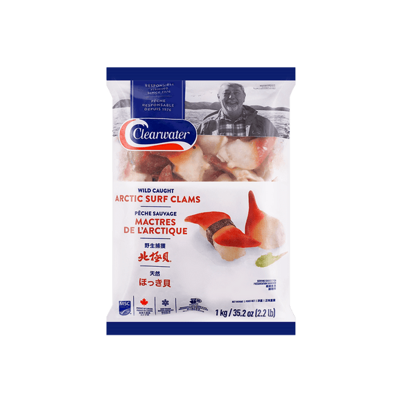 CLEARWATER Wild Arctic Surf Clams (1kg) - Brandco Direct Inc