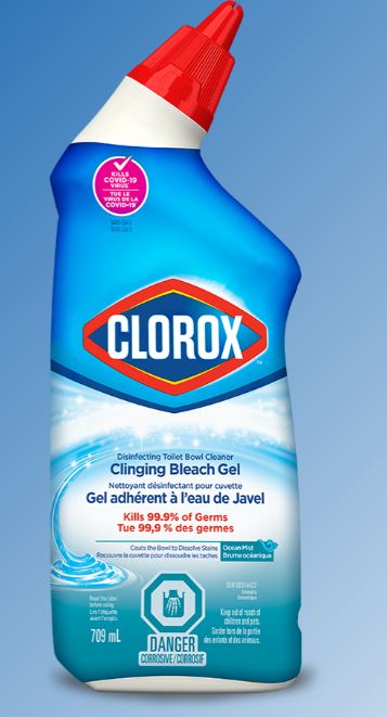 Clorox Disinfecting Toilet Bowl Cleaner with Bleach(709ml) - Brandco Direct Inc