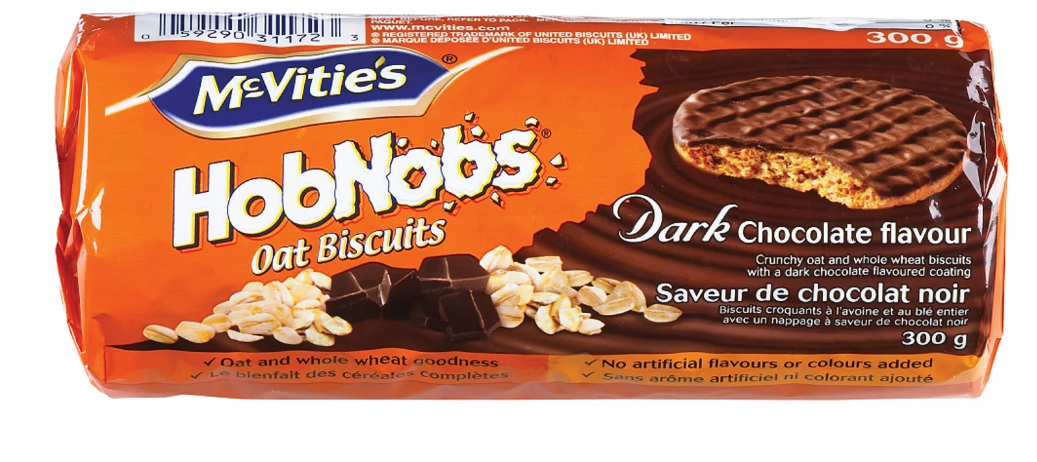 McVitie's Dark Chocolate Hob Nobs (300g);T23