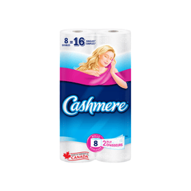 Cashmere BT 8DR=16R 2Ply 242s (8 Rolls) - Brandco Direct Inc