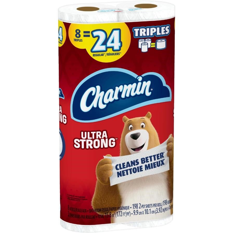 Charmin Ultra Strong Toilet Paper 2Ply 8TR=24R (198S) - Brandco Direct Inc