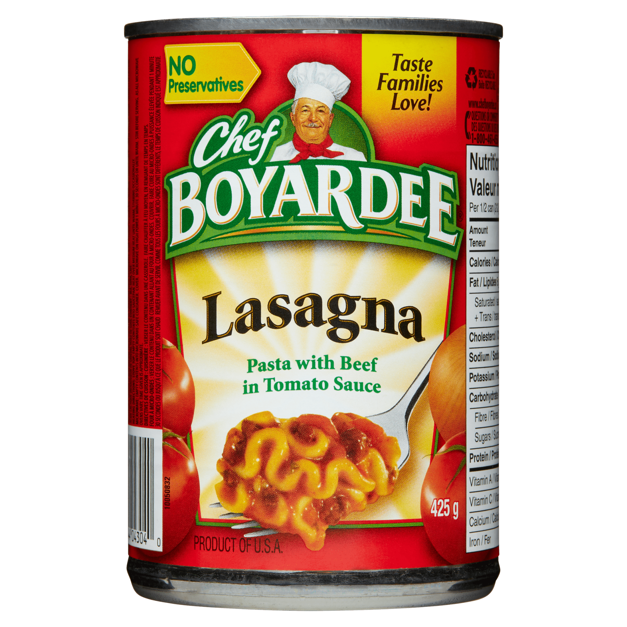 Chef Boyardee Lasagna Canned Pasta (425g) - Brandco Direct Inc