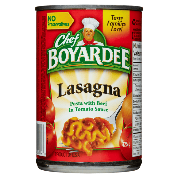 Chef Boyardee Lasagna Canned Pasta (425g) - Brandco Direct Inc