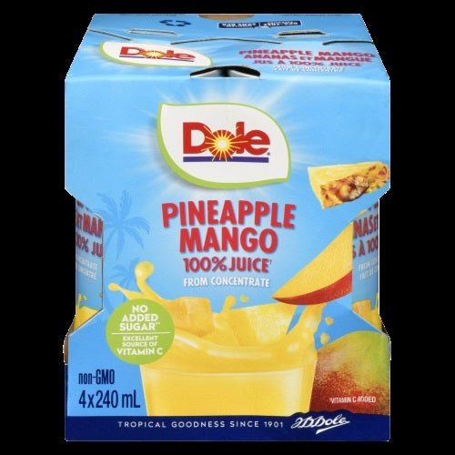 Dole Canned Pineapple & Mango Juice (4x240ml) - Brandco Direct Inc