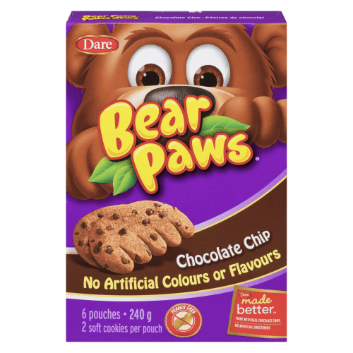 Dare Bear Paws Chocolate Chip (240g) - Brandco Direct Inc