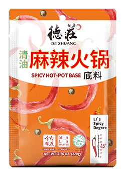 De Zhuang Spicy Hot Pot Base 45° (220g) - Brandco Direct Inc