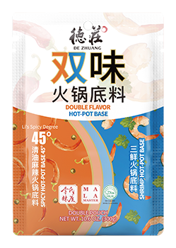 De Zhuang Hot Pot Base Spicy 45°/ Shrimp (2x150g)