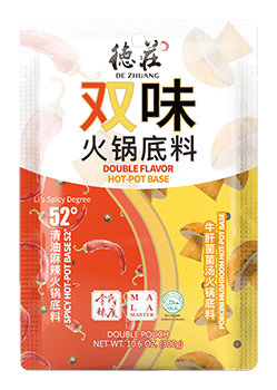 De Zhuang Hot Pot Spicy52°/Porcini Mushroom(2x150g) - Brandco Direct Inc