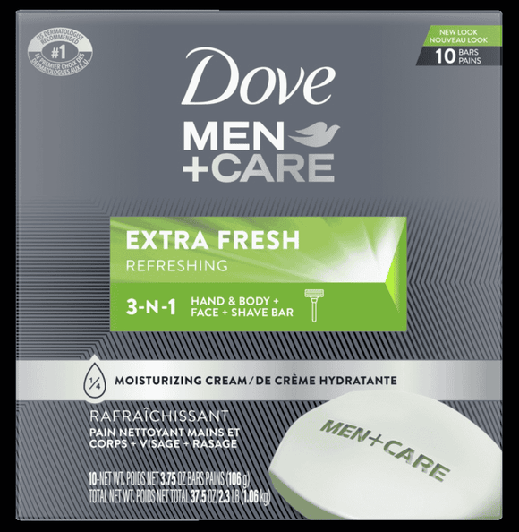 Dove Men Care Extra Fresh Bar (10x106g) - Brandco Direct Inc